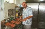 Karl cooking up mass quantities of corned-beef